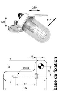 Dimensions de l'applique Sherlock Roger Pradier par MEGALUX 33